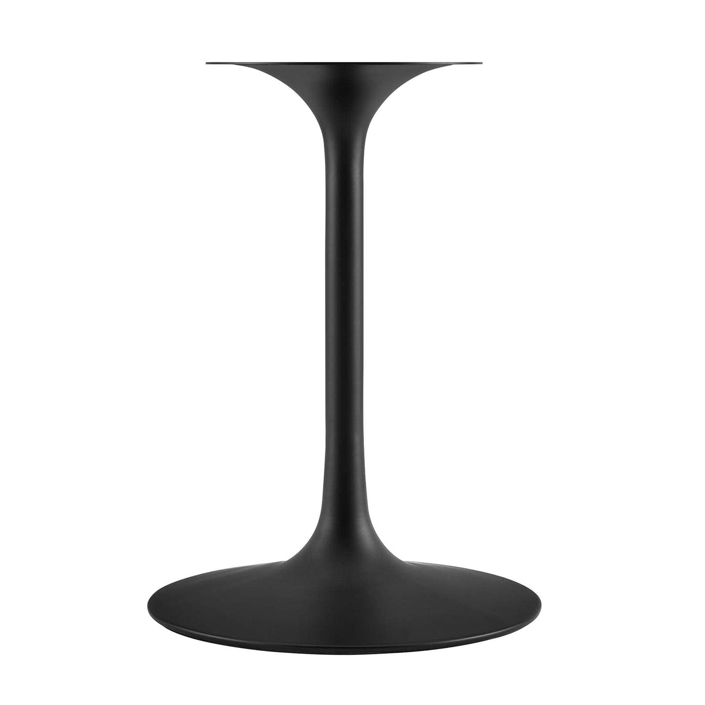 Modway Lippa Mid-Century Modern 28" Round Artificial Marble Dining Table in Black White