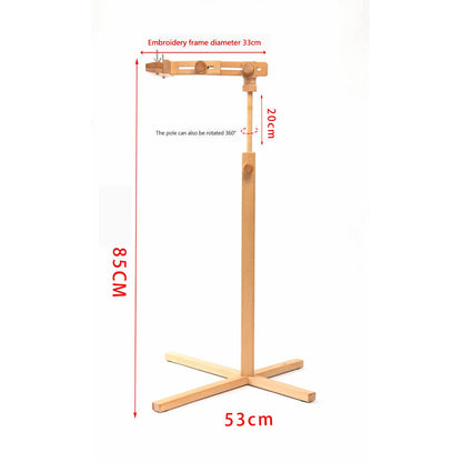 Embroidery Hoop Floor Stand,Adjustable Cross Stitch Embroidery Frame,with 13.5cm+14cm+17cm Hoops Rings,Hoop Holder Stand for Hand Work and Needlepoint Craft