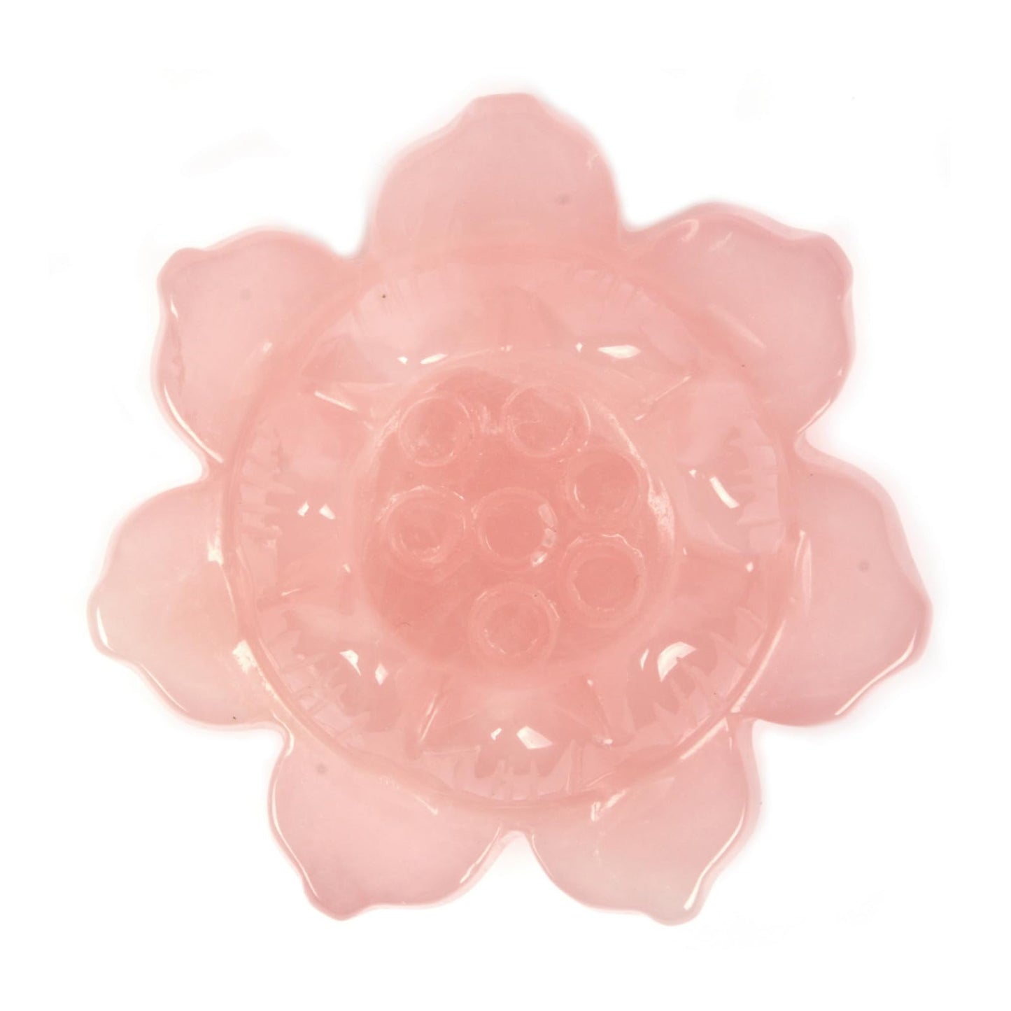 Justinstones Carved Rose Quartz Gemstone Lotus Flower Green Aventurine Lotus Leaf Home Office Decor