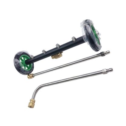 Undercarriage Cleaner Underbody Car Wash Water Broom High Reliability Surface Cleaner Attachment Pressure Washer for Sidewalk, with 2 Poles
