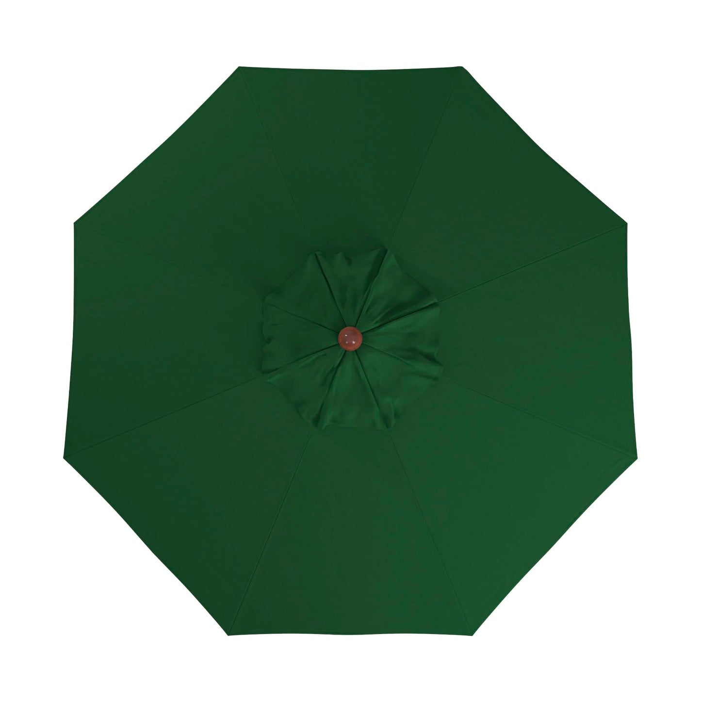 California Umbrella 9' Premium Commercial Hardwood Patio Umbrella, Manual Lift With Pacifica Hunter Green Fabric