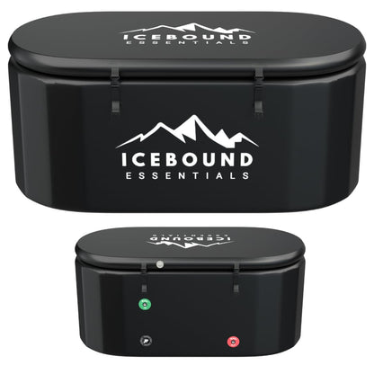 Icebound Essentials Inflatable Cold Plunge Tub - XL, Black - 150 Gallon Ice Bath - Chiller Compatible – Inflatable