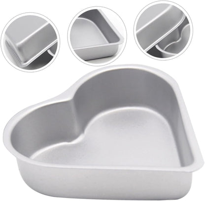 3pcs Heart Pudding Mold Cake Making Tray, Non-stick Heart Cake Pan, Donut Molds, Baking Supplies