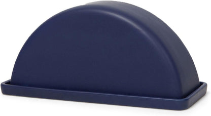 PTB Countertop 2-Piece THE Butter Dish Matte Ceramic Butter Keeper with Lid for Use Round Design for Standard Butter