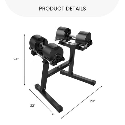 Nuobell Adjustable Dumbbell Stand and Rack. Perfect for Nuobell Adjustable Dumbbell Set. Safe, Convenient and Prevents Accidents. This is a Nuobell Dumbbells 80lb Rack / Stand Only, No Weights Included.