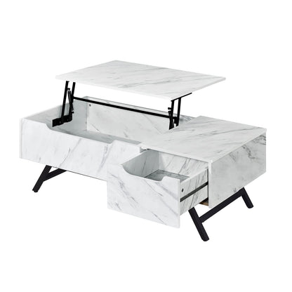 ACME Furniture 1 Drawer Coffee Table in White and Black