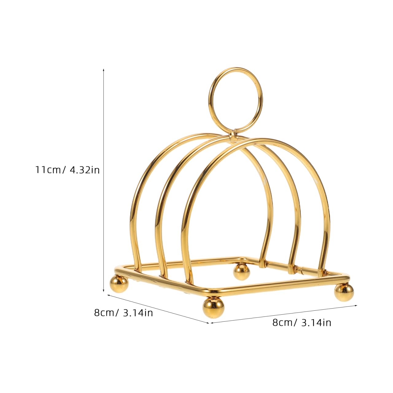BESTOYARD 6-slices Toast Rack, Toast Holder Rack, English Style, Vintage British Bread Cooling Station with Handle, Display Tray Tool for Kitchen Bakeware, Food Server