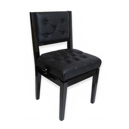 Bailanoom Adjustable Piano Chair Bench with Back Support,Black Piano Stool Music Bench,Musician Chair