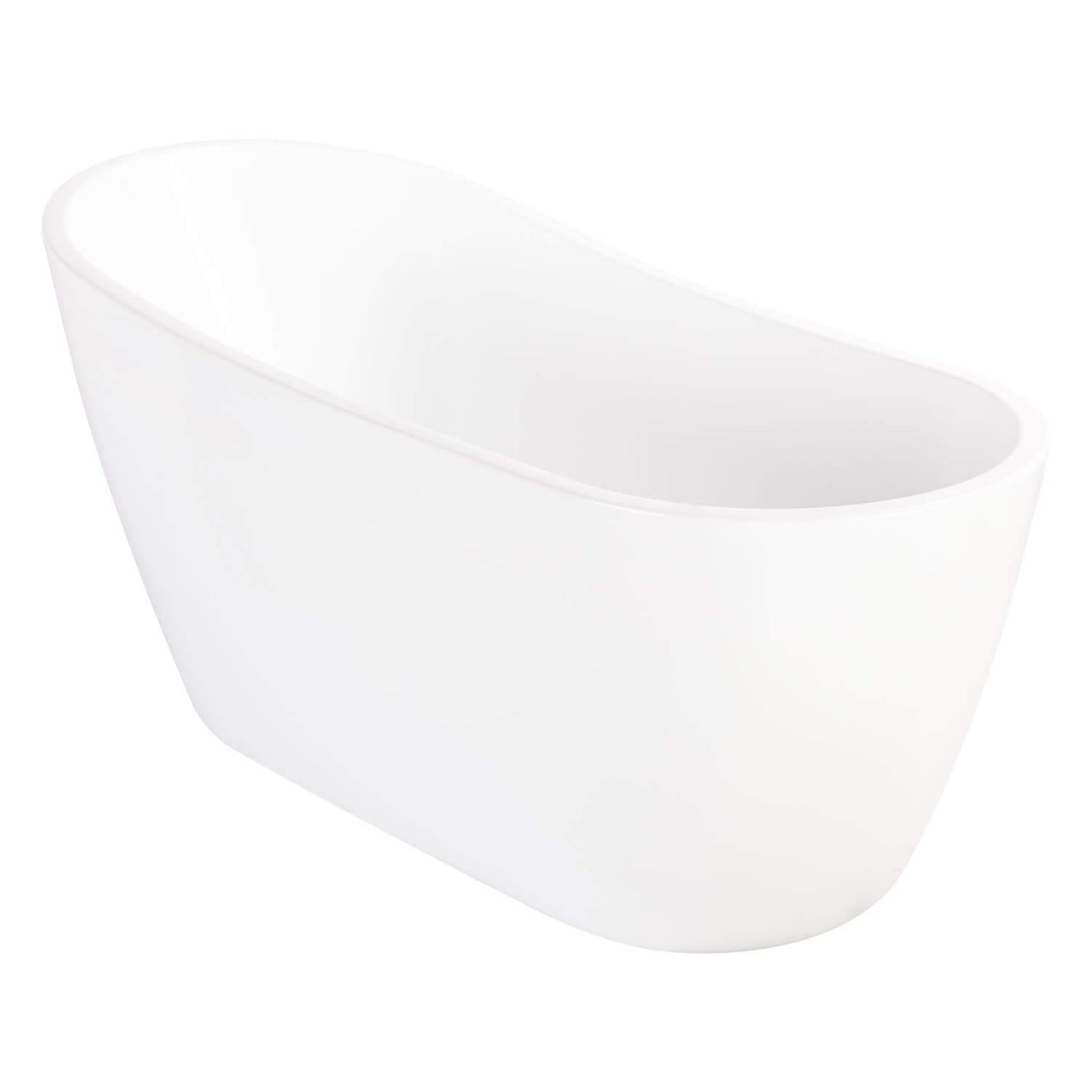 Signature Hardware 483535 Sheba 66" Acrylic Soaking Slipper Freestanding Tub with Integrated Drain and Overflow