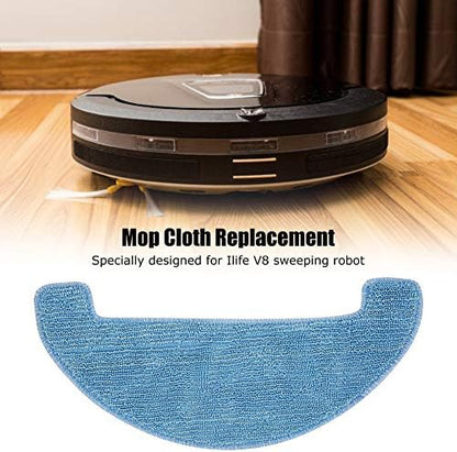 5 pcs Microfiber Mop Cloth Replacement Parts for ILIFE V8s Robotic Mop Vacuum Cleaner