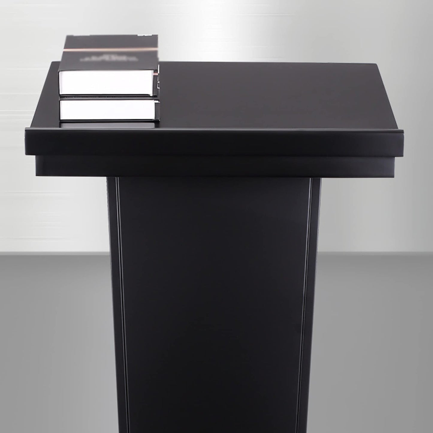 Lectern Podium Stand, Podium,Tilt Design Standing Desk Host Stage Speaking Reading Table, for Classroom Conference and Auditorium/White/58x48x120cm