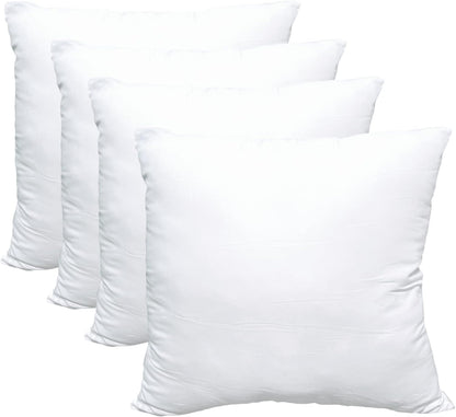 Obruosci Luxury Pillow Inserts - Hypoallergenic Ultra Soft Cushion Fillers | Pack of 4, 18 x 18 Inches