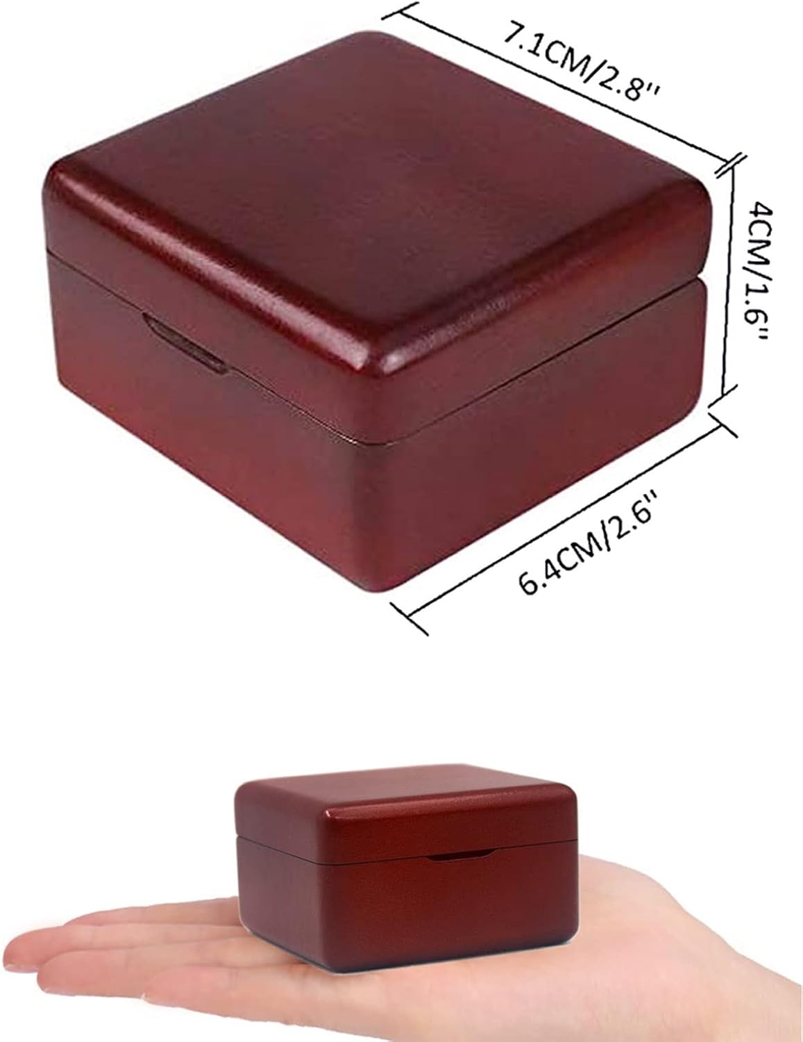 Sinzyo Music Box, Vintage Wood Carved Mechanism, Gift for Birthday, Valentine's Day, Christmas (la Vie en Rose -Wine