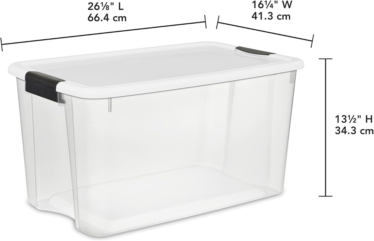 Sterilite 8-Pack Ultra Latch Storage Bins - 70 Quart Clear Plastic Containers for Home Organization