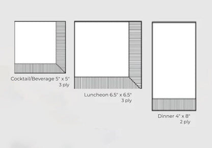 3-Ply 8.25" 4.5", 16-Count IHR Ideal Home Range Dinner Napkins Disposable Paper Hand Towels, x Lucky Cuties Plaid
