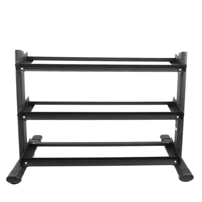 TKO 3-Tier Rail DB Rack Black (Dumbbells Sold Separately)