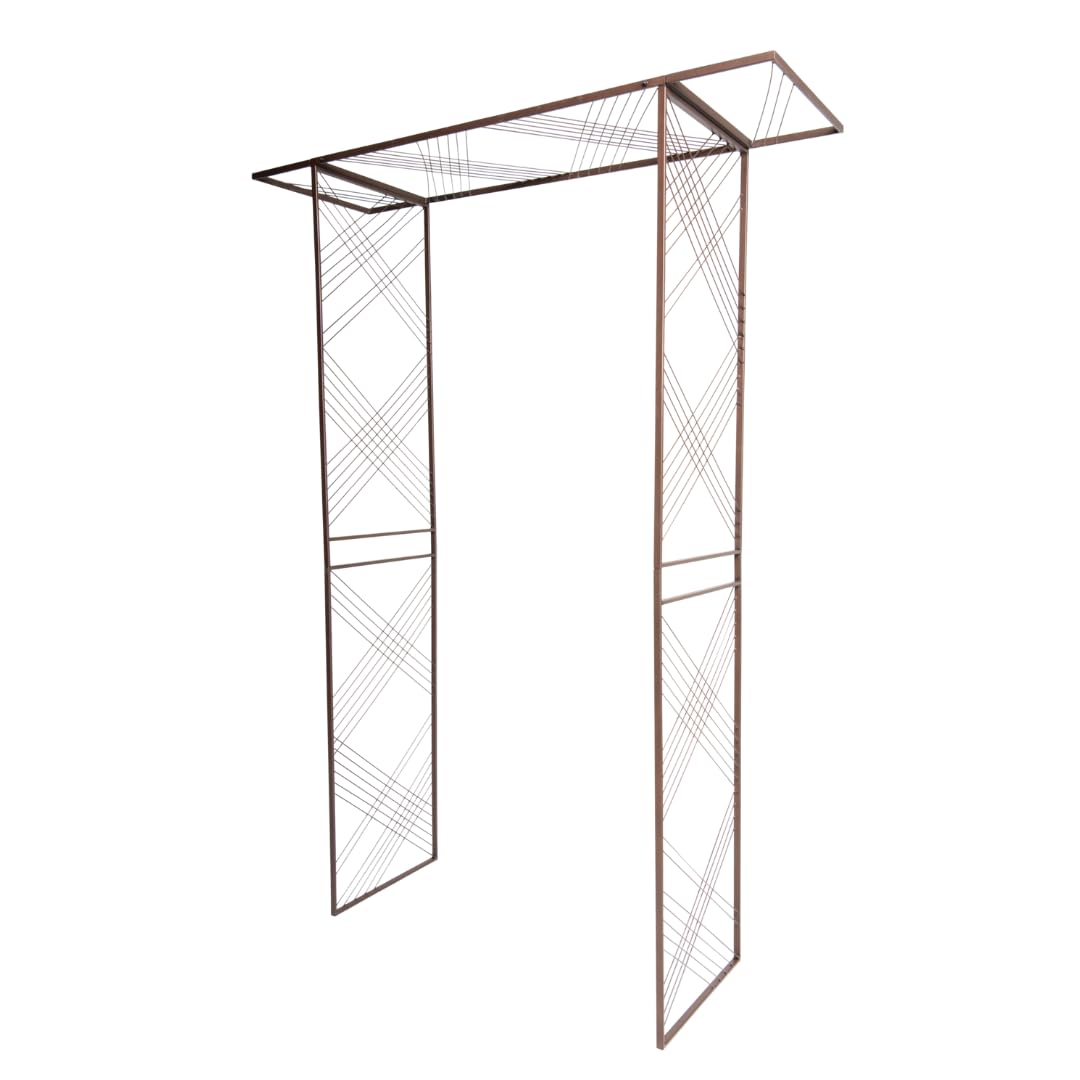 Gardener's Supply Company Modena Arch | Flat Top Garden Arch Made of Durable Powder-Coated Steel Perfect for Garden Entrance or Support for Climbing Plants & Vines