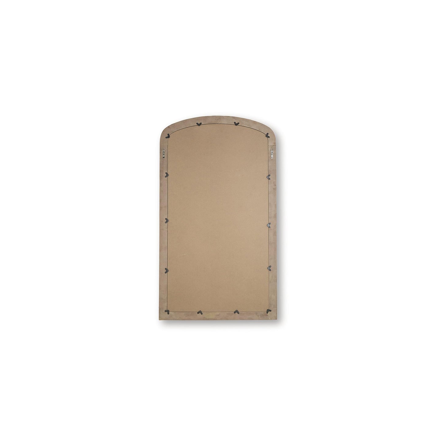 Signature Design by Ashley Fintan Modern Full Length Arched Floor Mirror with Thick Frame, Gold