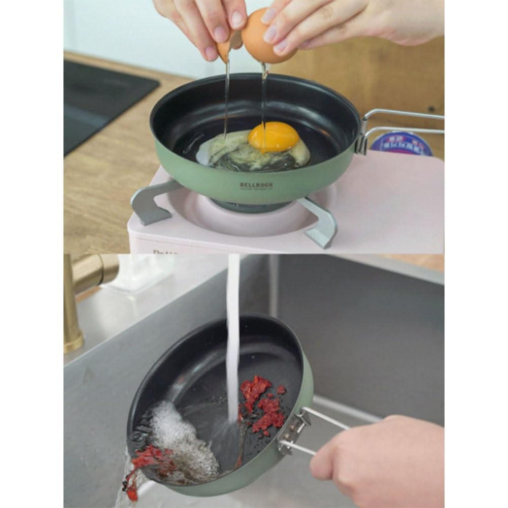 It likes Bellrock Premium Quality Stainless Steel Camping Cookware Set - 9 Piece Deluxe Family Cookset Green