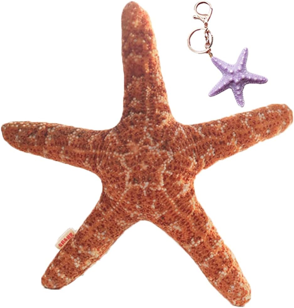 JIANEEXSQ Cute Beach Starfish Shaped Throw Pillows Plush Cushion Nap Pillow Home Decorative Accent Cotton Sofa Bed