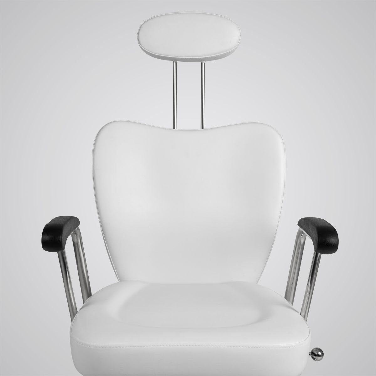 Minerva Beauty Milano All Purpose Salon Styling Chair in White | Reclining Hydraulic All Purpose Chair with Removable Headrest for Barber, Beauty & Threading