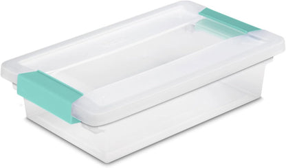 Sterilite 30-Pack Clip Box | Stackable Clear Plastic Bins with Latching Lids for Arts & Crafts Storage