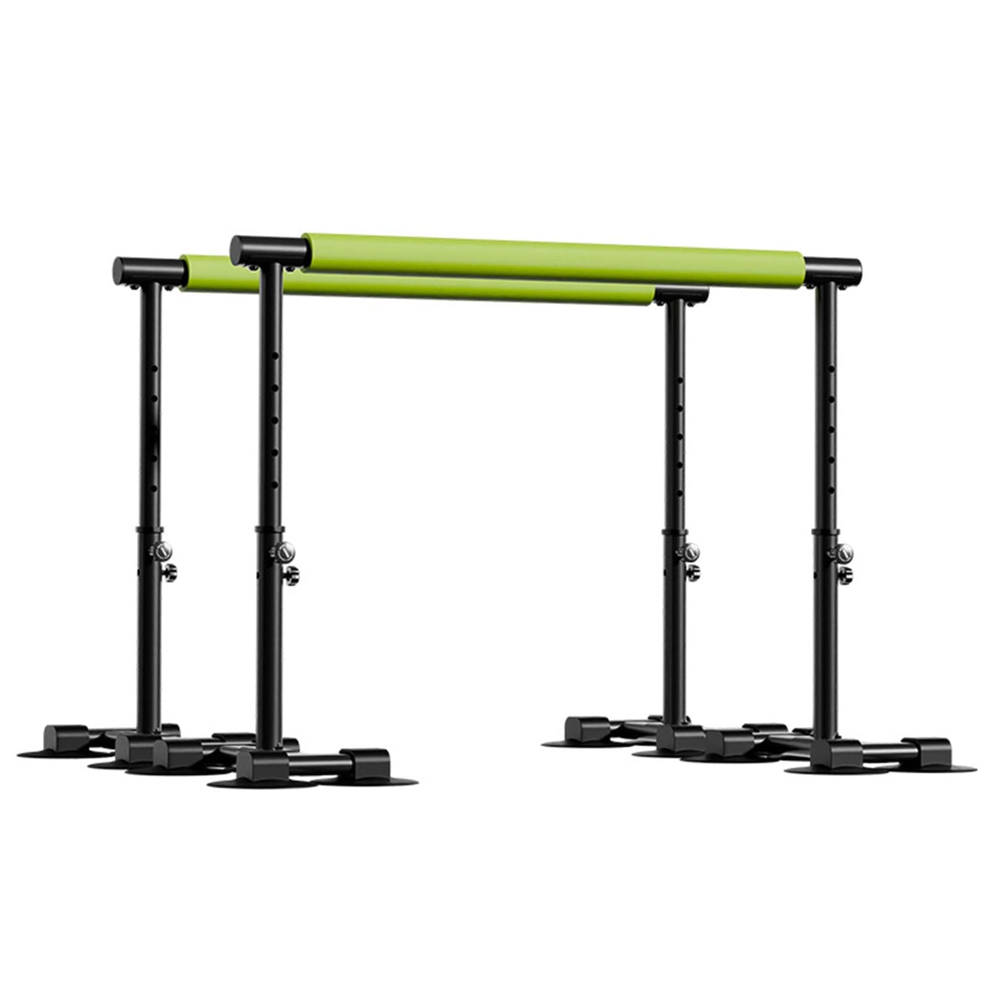 HUDABAIDI Parallel Bars for Physical Therapy, 6.57Ft, Height Adjustable, Black and Green
