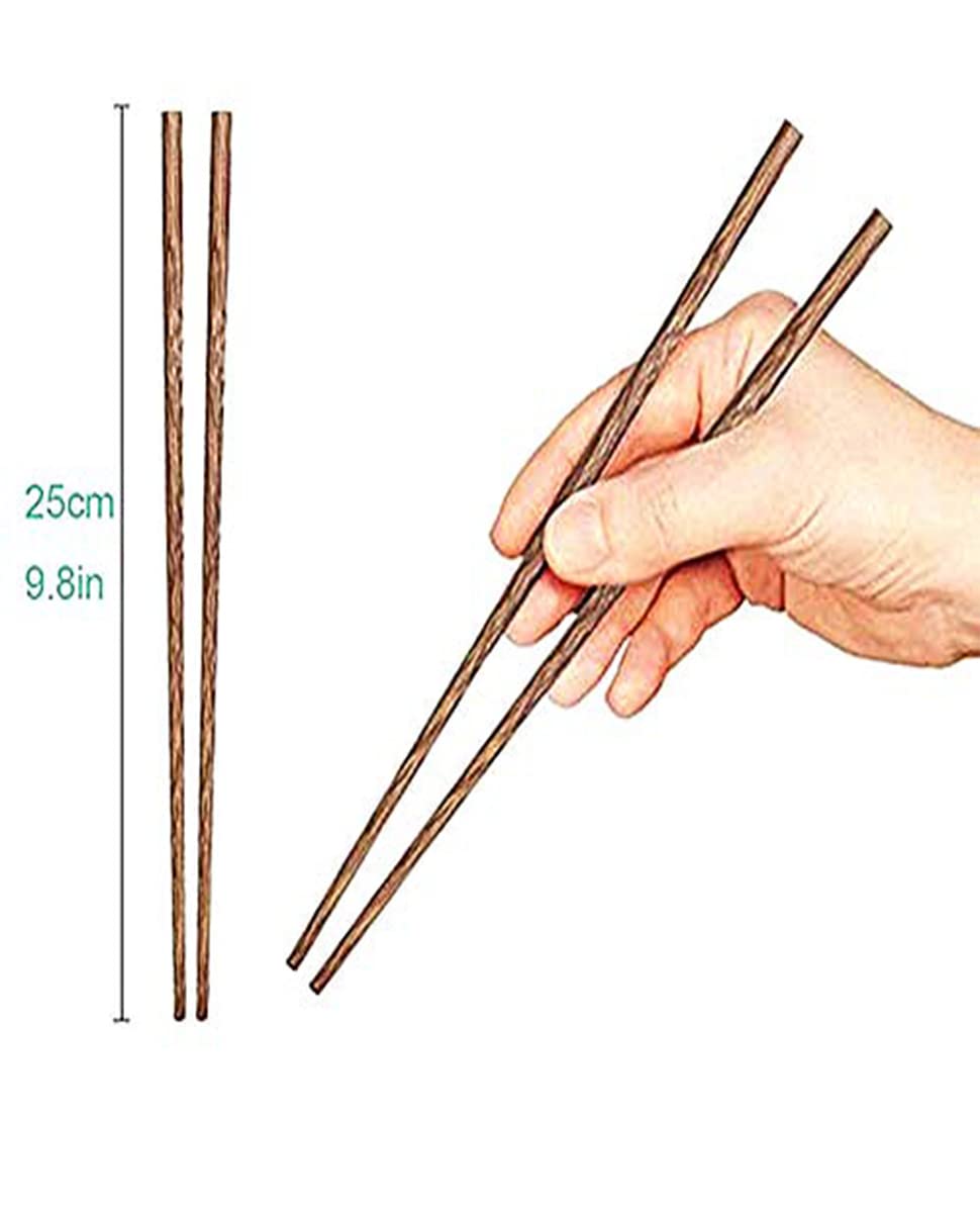 50-Pairs Wooden Chopsticks, Dishwasher Safe Chopstick,ReusableNatural Healthy, Chinese Classic Style for Kitchen, Dining Room, Gourmet, Noodles (9.8 Inch)