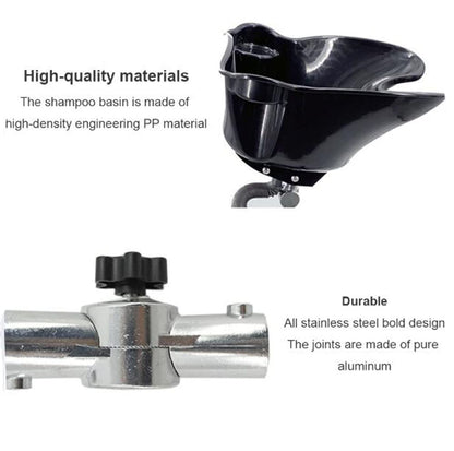 Adjustable Hair Washing Sink Shampoo Basin-Health Salon Hairdressing Back Wash Portable with Stand, Sink Hair Basin for Barber Shop Beauty Salon