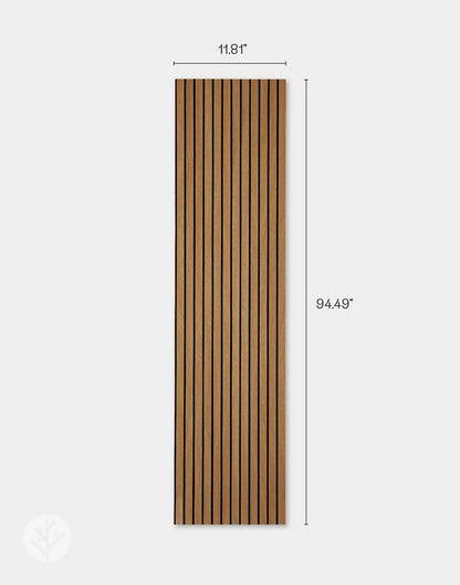 WVH Luxe American Oak Acoustic Slat Wood Wall Panels, Measures 94.49" x 23.62", Premium Finish, Interior Decor for Walls & Ceilings, Noise Cancelling & Sound Absorbing for Home, Office & Bedroom, 2pcs
