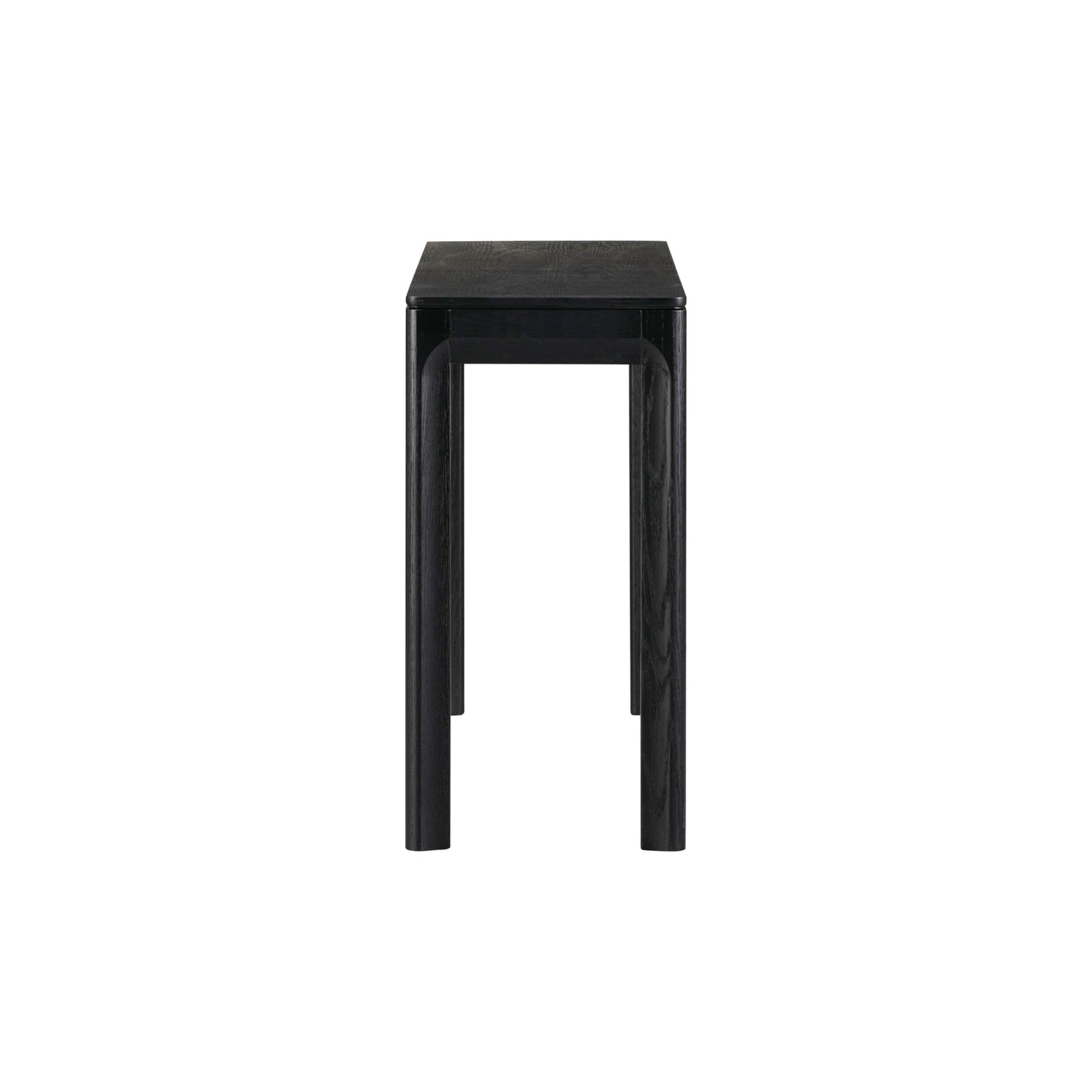 NTC Flow 47-Inch Console Table, Modern Solid Wood Entryway Table with Hidden Drawer, Waterproof & Heat Resistant, Narrow Table for Hallway, Living Room & Foyer, Burnt Black