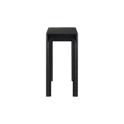 NTC Flow 47-Inch Console Table, Modern Solid Wood Entryway Table with Hidden Drawer, Waterproof & Heat Resistant, Narrow Table for Hallway, Living Room & Foyer, Burnt Black