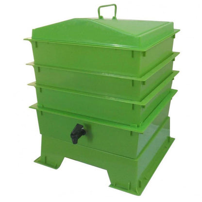 50 L Worm Farm Kit, 5-Tray Worm Composter, Expandable Worm Composting System, Outdoor Composting Bins, for Recycling Food Waste