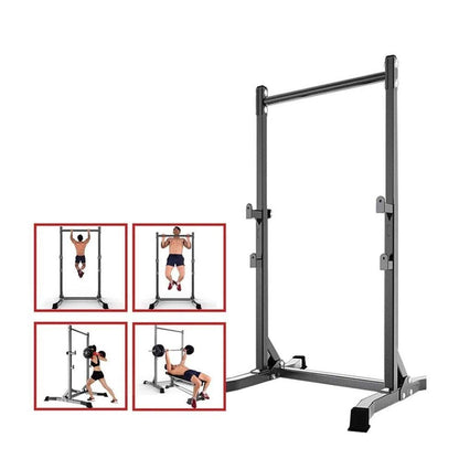 Sports Fitness Gymnastics Parallel Bars Rack Sturdy Steel Squat Barbell Free Bench Thole Adjustable Barbell Stand Squat Rack Multifunction Weightlifting Gym/Home Gym Portable Dumbbell Racks Stand