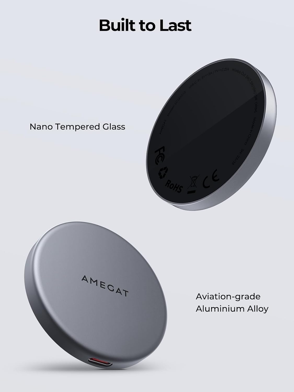 Wireless Charging Pad, MagFusion Aura 15W Fast Charging Qi2 Certified Magnetic Wireless Charger Compatible with MagSafe for iPhone17/16/15/14/13/12 Series