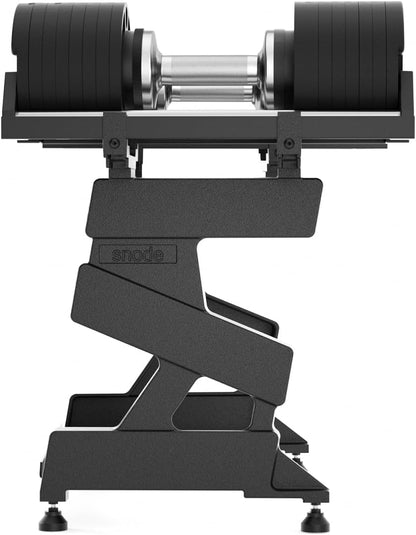 SNODE AD80 Adjustable Dumbbell Set 80LBS (Pair) with 10lb additional plates and Dumbbell Rack, Strength Equipment for Home Gym for Men and Women