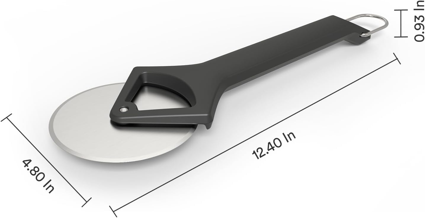 Witt Stainless Steel Pizza Cutter Wheel – Professional Pizza Cutter & Pizza Slicer, Sharp One-Cut Blade, Non-Slip Handle, Protective Case, Dishwasher Safe, 12.4 Inch