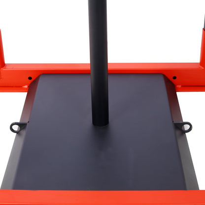 Geelife Weight Sled Fitness Sled - Steel Black+Red - Boost Your Speed and Strength - Outdoor Workouts -
