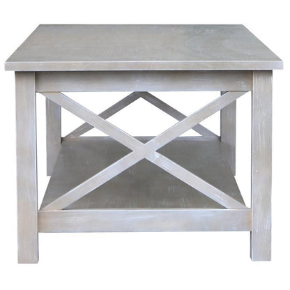 International Concepts Hampton Coffee Table, Washed Gray Taupe