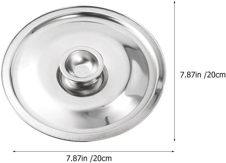 Stainless Steel 12 Inch Pan Lid, Dome Cover for Fry Pan, Spices Pots, Condiment Jar Cover