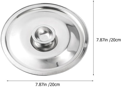 Stainless Steel 12 Inch Pan Lid, Dome Cover for Fry Pan, Spices Pots, Condiment Jar Cover