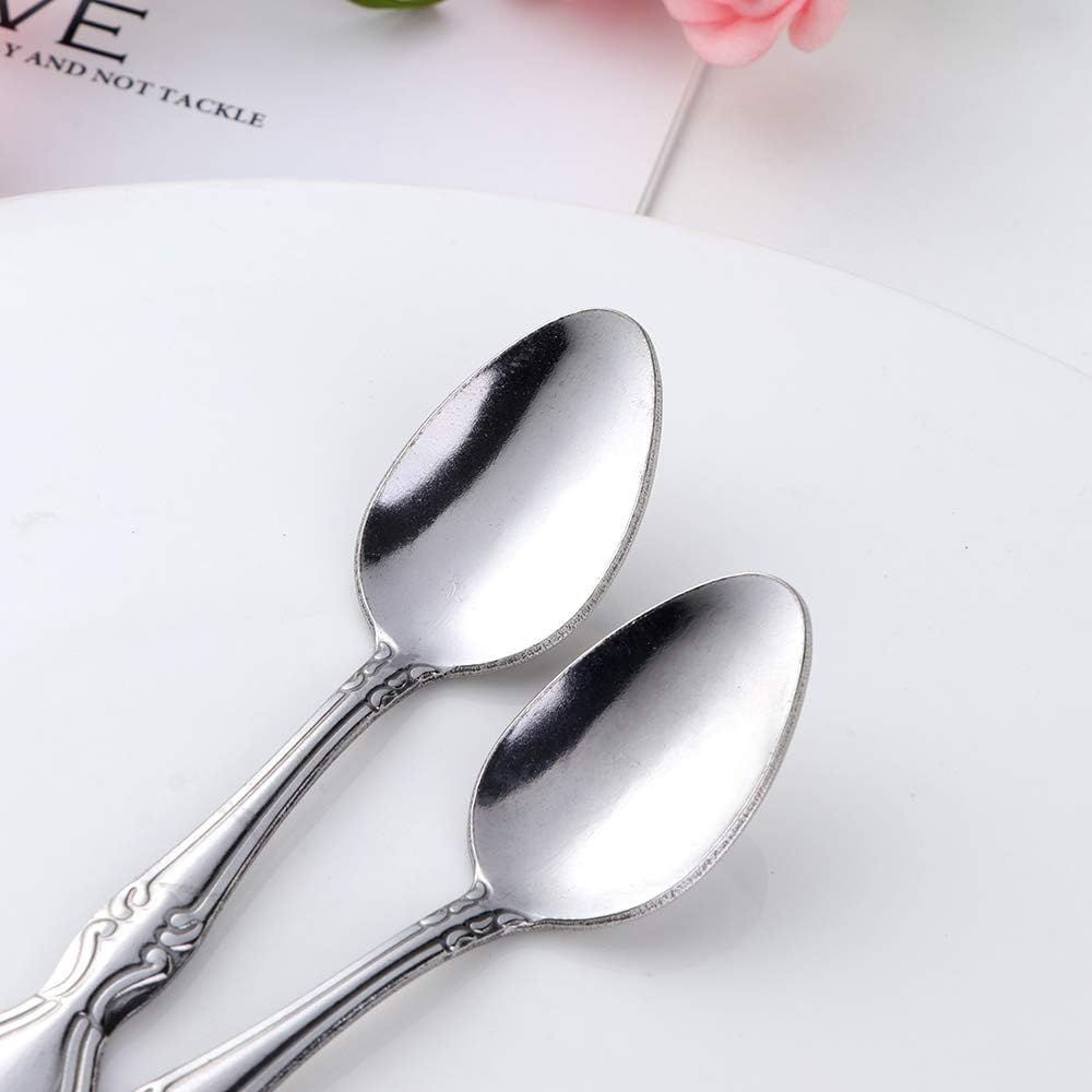 Coffee Spoons Set of 12, Mini Stainless Steel Espresso Spoons, Small Spoons for Dessert Tea Appetizer, 4.6 inch