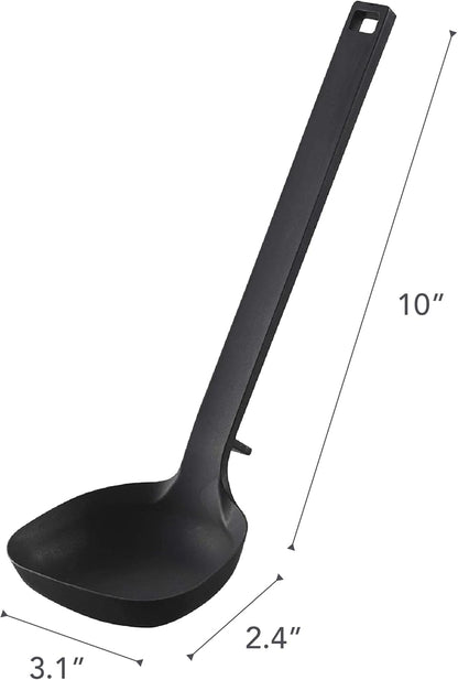 Yamazaki Home Tower Silicone Ladle, Black