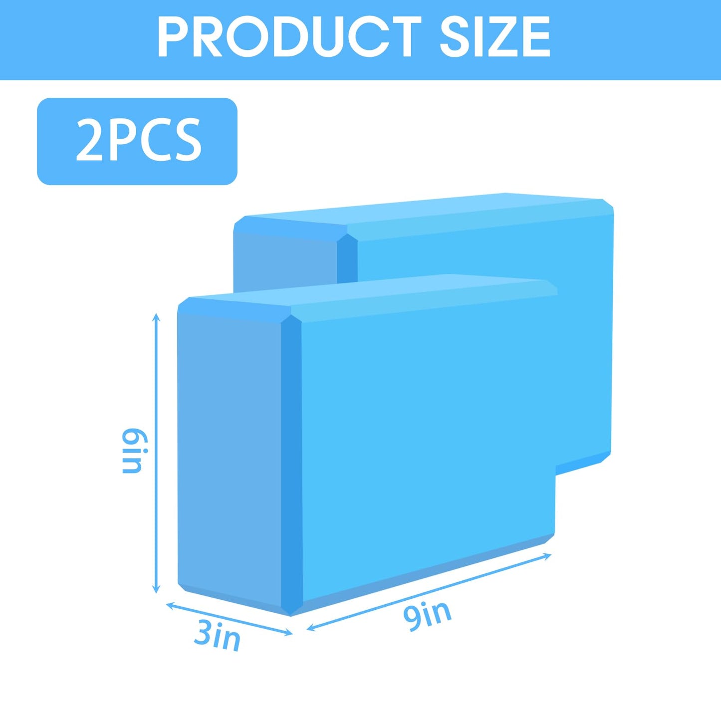 Yoga Block - Supportive Latex-Free Eva Foam - Soft Non-Slip Surface with Beveled Edges for Yoga, Pilates, Meditation - Yoga Accessories for Stability, Balance, Deepen Stretches