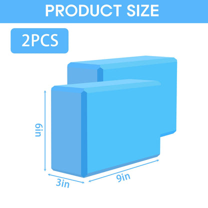 Yoga Block - Supportive Latex-Free Eva Foam - Soft Non-Slip Surface with Beveled Edges for Yoga, Pilates, Meditation - Yoga Accessories for Stability, Balance, Deepen Stretches