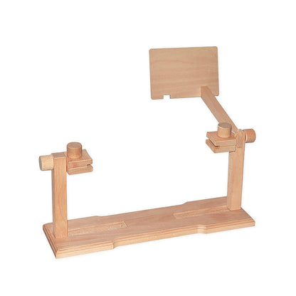 Embroidery Hoop Stand - Wooden Cross-Stitch Frame?Holder Floor Stand | Size Adjustable Hands-Free Desktop 360 Degrees Rotating Embroidery Stands for Hand Work