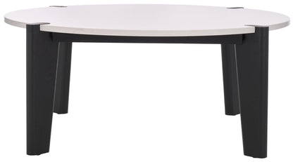 SAFAVIEH Couture Collection Garcia Black/White Marble Top Round Coffee Table