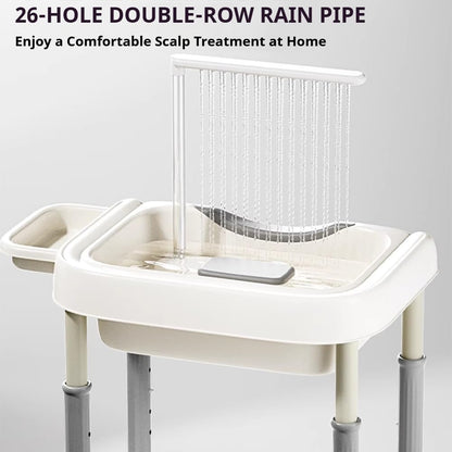 Home Hair and Scalp Spa Treatment Kit, Portable Waterfall Shower Head Shampoo Basin, with Pump Water Circulation Stand, Suitable for The Elderly, Bedridden Individuals,Bb