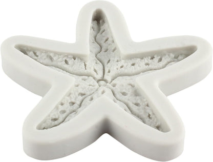 Starfish Silicone Fondant Mold, Marine Theme Cake Molds for Sugar Cake Decorating, Cupcake Topper