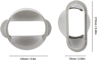 Air Conditioner Exhaust Hose Adapter, Portable Air Conditioning Window Sealing Plate for 5.9in Diameter Pipes